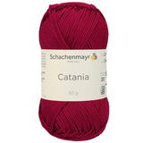Schachenmayr Catania Wolle - 100% Baumwolle (0192-Weinrot)